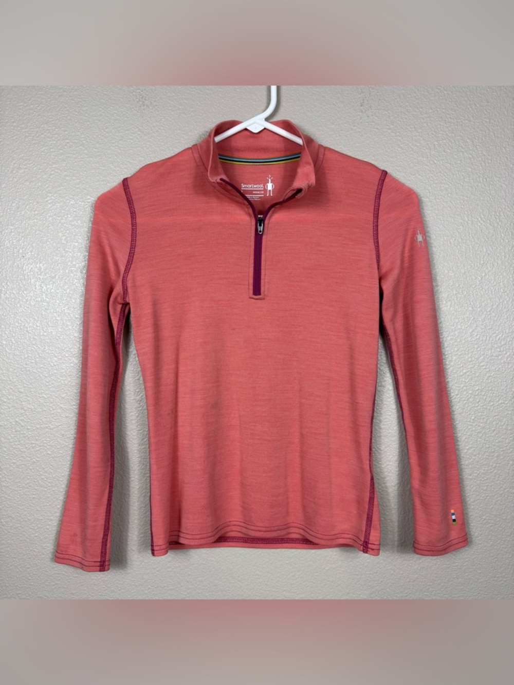 Smartwool 100% merino wool baselayer quarter zip